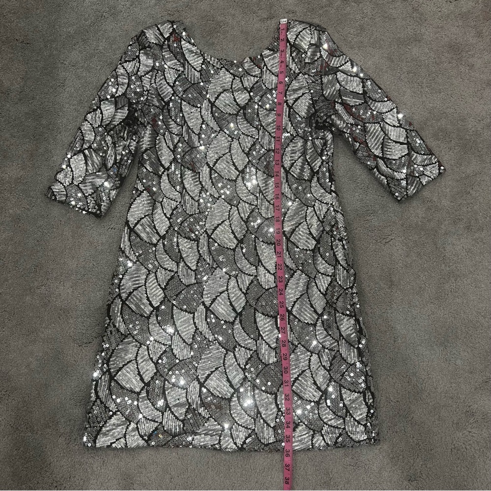 Arden B Silver Sequin Mini Dress Women’s XL - Picture 6 of 8